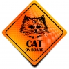 Naklejka Odblaskowa / Sticker Cat on Board Orange