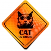 Naklejka Odblaskowa / Sticker Cat on Board Orange Naklejka Odblaskowa / Sticker Cat on Board Orange