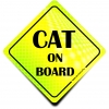 Naklejka Odblaskowa / Sticker Cat on board Neon