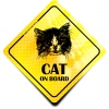 Naklejka Odblaskowa / Sticker Cat on board Żółty