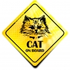 Naklejka Odblaskowa / Sticker Cat on board Żółty