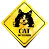 Naklejka Odblaskowa / Sticker Cat on board Żółty