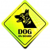 Naklejka Odblaskowa / Sticker Dog on Board Neon