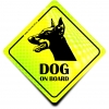 Naklejka Odblaskowa / Sticker Dog on Board Neon