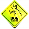 Naklejka Odblaskowa / Sticker Dog on Board Neon
