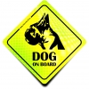 Naklejka Odblaskowa / Sticker Dog on Board Neon