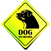 Naklejka Odblaskowa / Sticker Dog on Board Neon