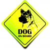 Naklejka Odblaskowa / Sticker Dog on Board Neon
