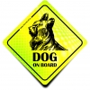 Naklejka Odblaskowa / Sticker Dog on Board Neon