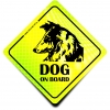 Naklejka Odblaskowa / Sticker Dog on Board Neon