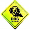 Naklejka Odblaskowa / Sticker Dog on Board Neon