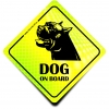 Naklejka Odblaskowa / Sticker Dog on Board Neon