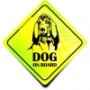 Naklejka Odblaskowa / Sticker Dog on Board Neon