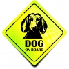 Naklejka Odblaskowa / Sticker Dog on Board Neon