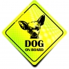 Naklejka Odblaskowa / Sticker Dog on Board Neon
