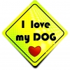 Naklejka Odblaskowa / Sticker Dog on Board Neon