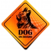 Naklejka Odblaskowa / Sticker Dog on Board Orange