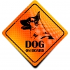 Naklejka Odblaskowa / Sticker Dog on Board Orange