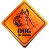 Naklejka Odblaskowa / Sticker Dog on Board Orange