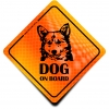 Naklejka Odblaskowa / Sticker Dog on Board Orange