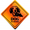 Naklejka Odblaskowa / Sticker Dog on Board Orange