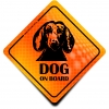 Naklejka Odblaskowa / Sticker Dog on Board Orange