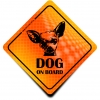 Naklejka Odblaskowa / Sticker Dog on Board Orange