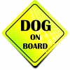 Naklejka Odblaskowa / Sticker Dog on board Neon