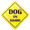Naklejka Odblaskowa / Sticker Dog on board Żółty