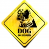 Naklejka Odblaskowa / Sticker Dog on board Żółty