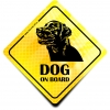 Naklejka Odblaskowa / Sticker Dog on board Żółty