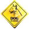 Naklejka Odblaskowa / Sticker Dog on board Żółty