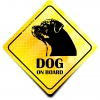 Naklejka Odblaskowa / Sticker Dog on board Żółty