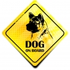 Naklejka Odblaskowa / Sticker Dog on board Żółty