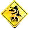 Naklejka Odblaskowa / Sticker Dog on board Żółty