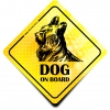 Naklejka Odblaskowa / Sticker Dog on board Żółty