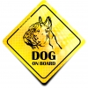 Naklejka Odblaskowa / Sticker Dog on board Żółty