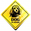 Naklejka Odblaskowa / Sticker Dog on board Żółty
