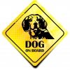 Naklejka Odblaskowa / Sticker Dog on board Żółty