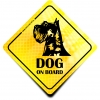 Naklejka Odblaskowa / Sticker Dog on board Żółty