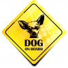 Naklejka Odblaskowa / Sticker Dog on board Żółty