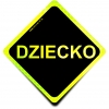 Naklejka Odblaskowa / Sticker Dziecko Black Neon