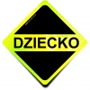 Naklejka Odblaskowa / Sticker Dziecko Black Neon