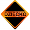 Naklejka Odblaskowa / Sticker Dziecko Orange