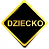 Naklejka Odblaskowa / Sticker Dziecko Żółty