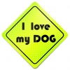 Naklejka Odblaskowa / Sticker I love my Dog Neon