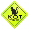 Naklejka Odblaskowa / Sticker Kot w aucie Neon