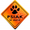 Naklejka Odblaskowa / Sticker Psiak w Aucie Orange Naklejka Odblaskowa / Sticker Psiak w Aucie Orange