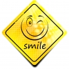 Naklejka Odblaskowa / Sticker Smile Żółty