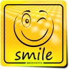 Naklejka Odblaskowa / Sticker Smile Żółty